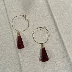 Gold tassel earrings